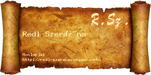 Redl Szeréna névjegykártya