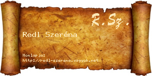 Redl Szeréna névjegykártya